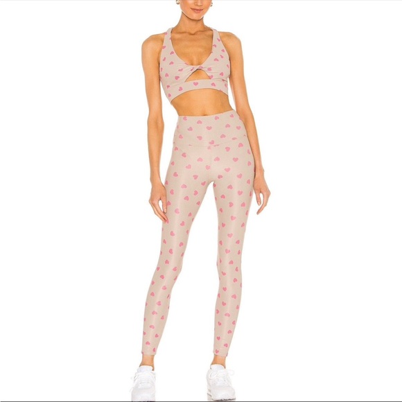 Beach Riot Ayla Legging Famous Taupe Heart XS - Picture 1 of 8